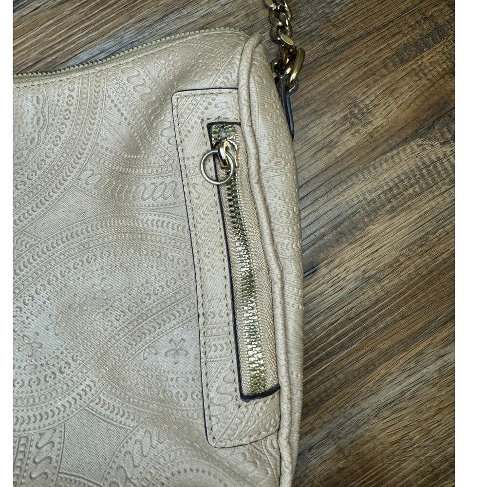 Jessica Simpson tan crossbody Faux leather purse textured design - Picture 6 of 13